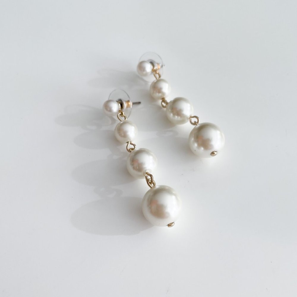 J. Crew Factory Pearl Drop Earrings - Picture 2 of 3